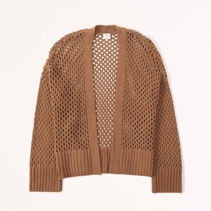 Abercrombie & Fitch Open-Weave Cardigan - Tan Brown